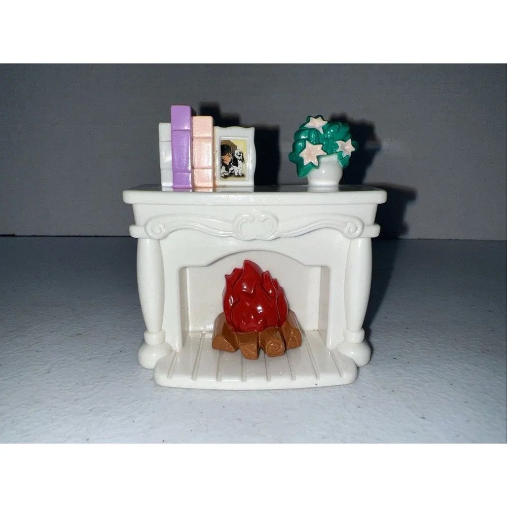Playskool 1990s Vintage Fireplace Accessories Dollhouse Furniture